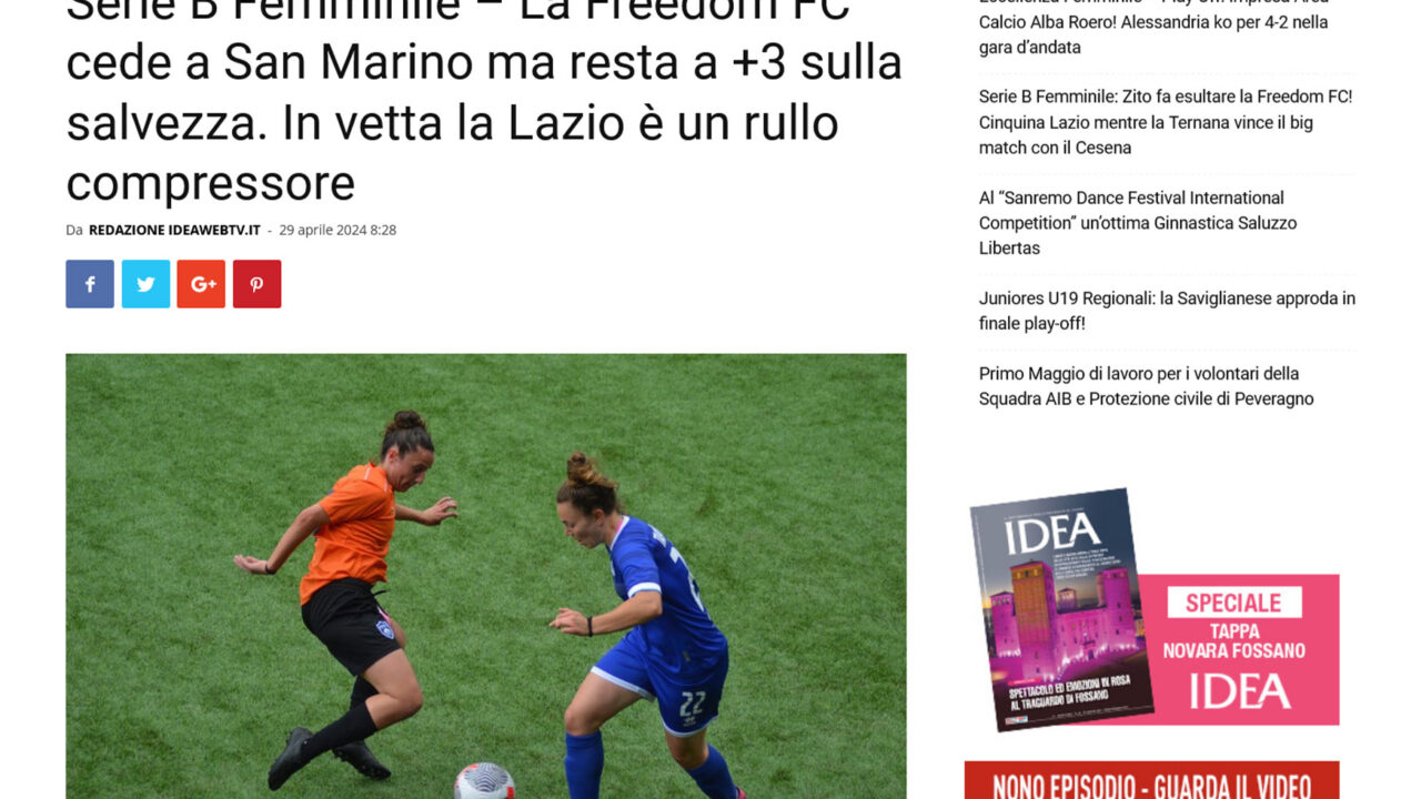 Campionato femminile SERIE B Freedom F.C. - San Marino